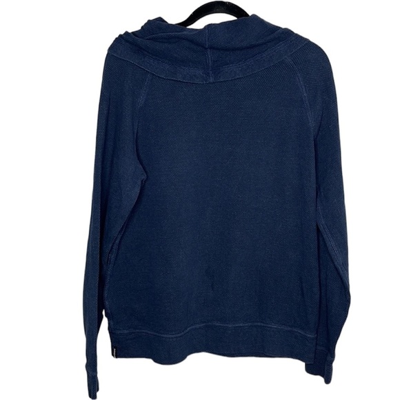 Patagonia Navy Dotted Funnel Neck Reversible Double Knit Pullover Size M BLEMISH - Picture 5 of 7